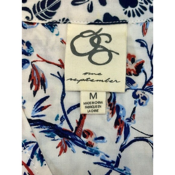 Anthropologie One September Size M  Caia Floral Blouse Boho Peasant Festival - Picture 11 of 13